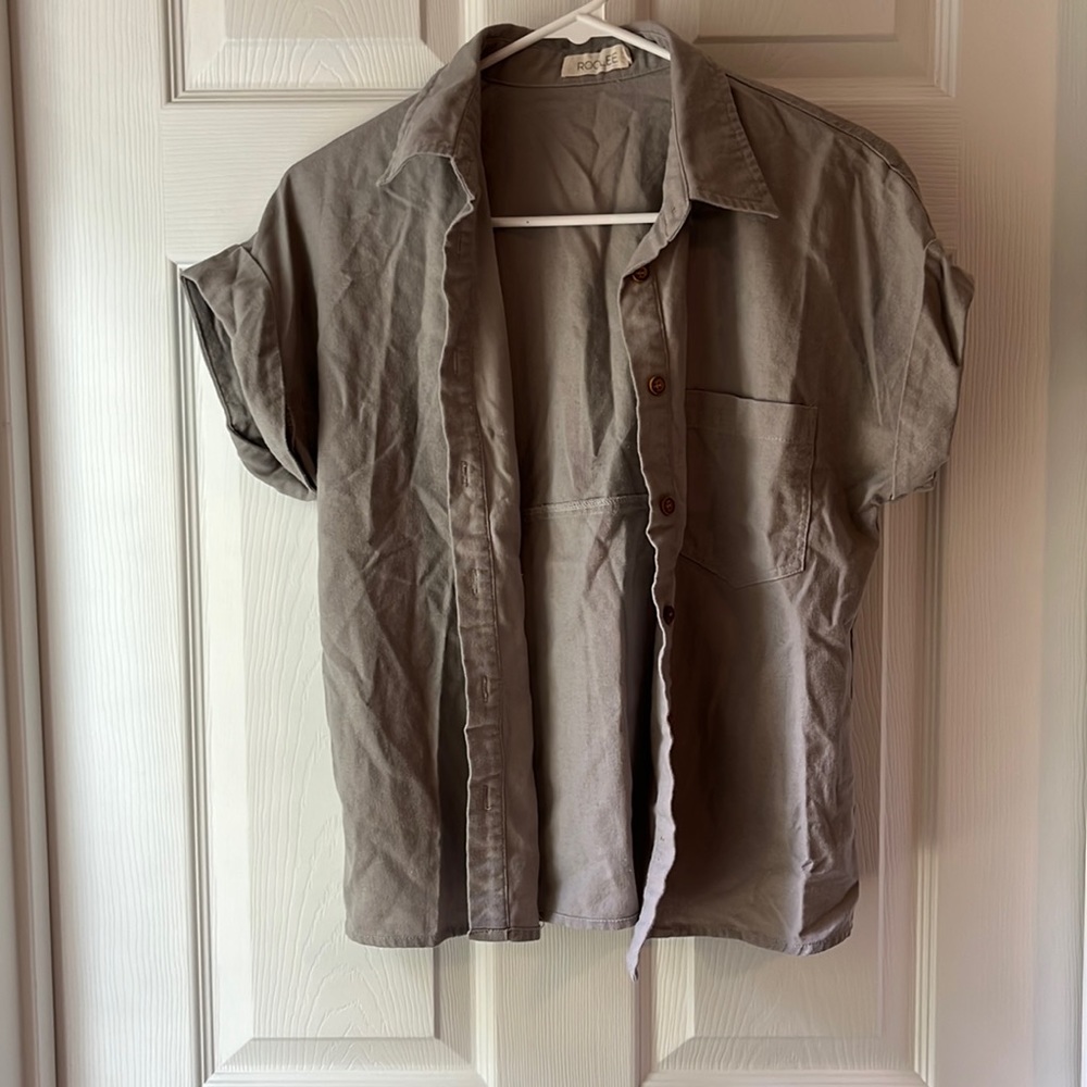 Roolee grey button up shirt